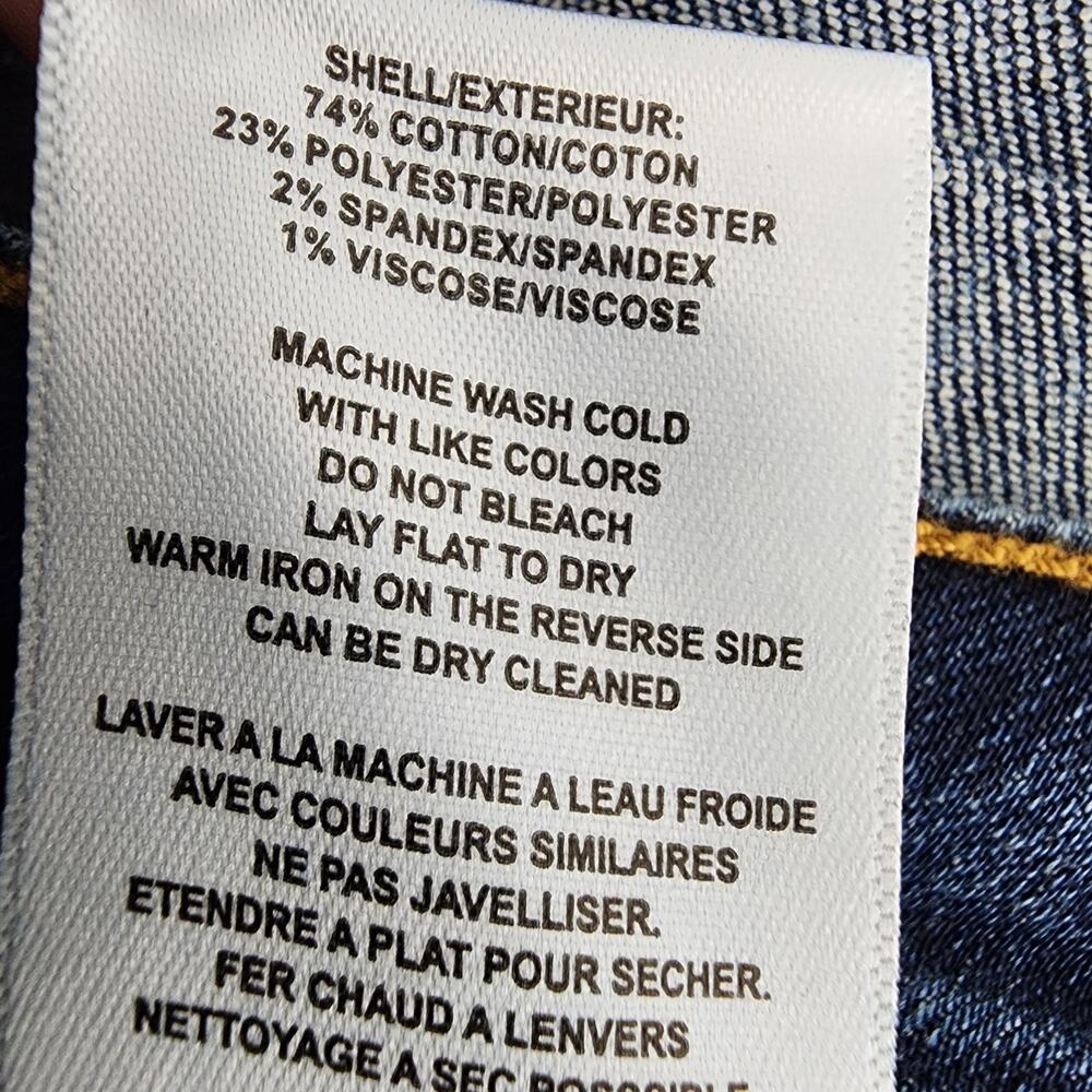 Vigoss Womens Marley Cuff Distressed Denim Shorts Size 16W Mid Rise Blue Jean - Picture 11 of 11